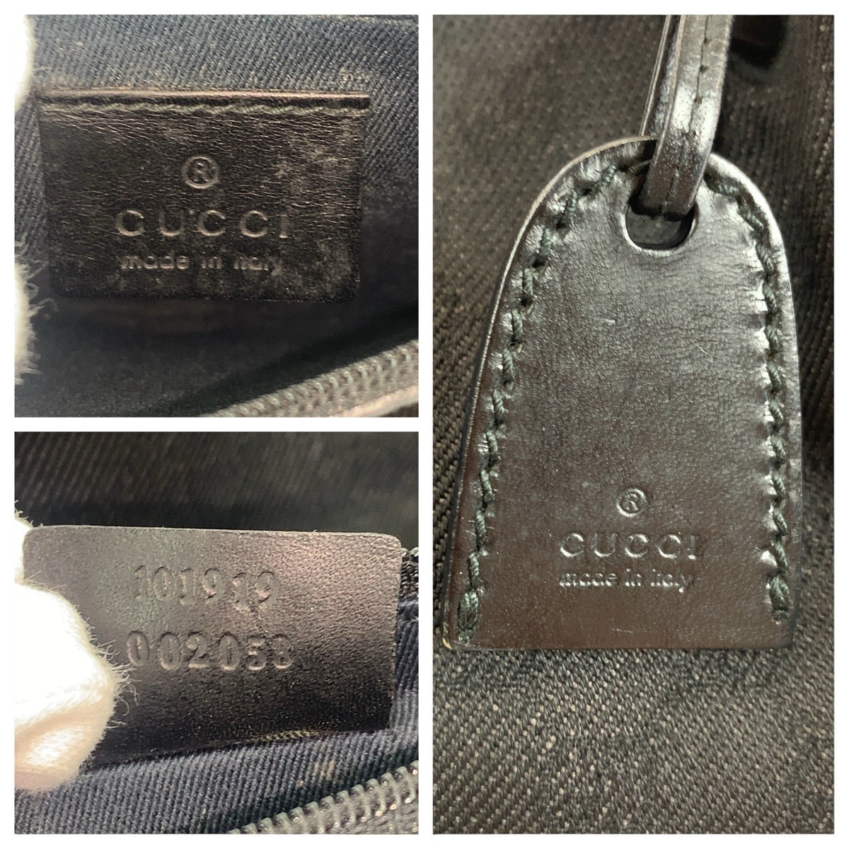 19038
GUCCI グッチ ブラック 黒  GGキャンバス / レザー 101919 トートバッグ ショルダーバッグ  レディース AB29