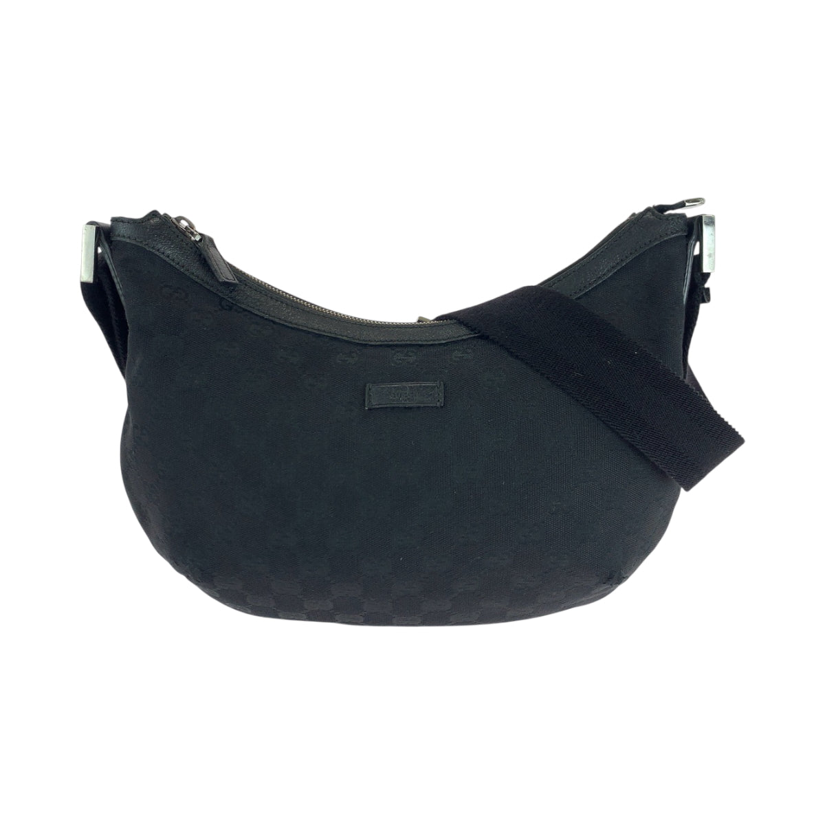 19040
GUCCI グッチ ブラック 黒 シルバー金具 GGキャンバス 181092 ショルダーバッグ 斜め掛け  レディース AB25