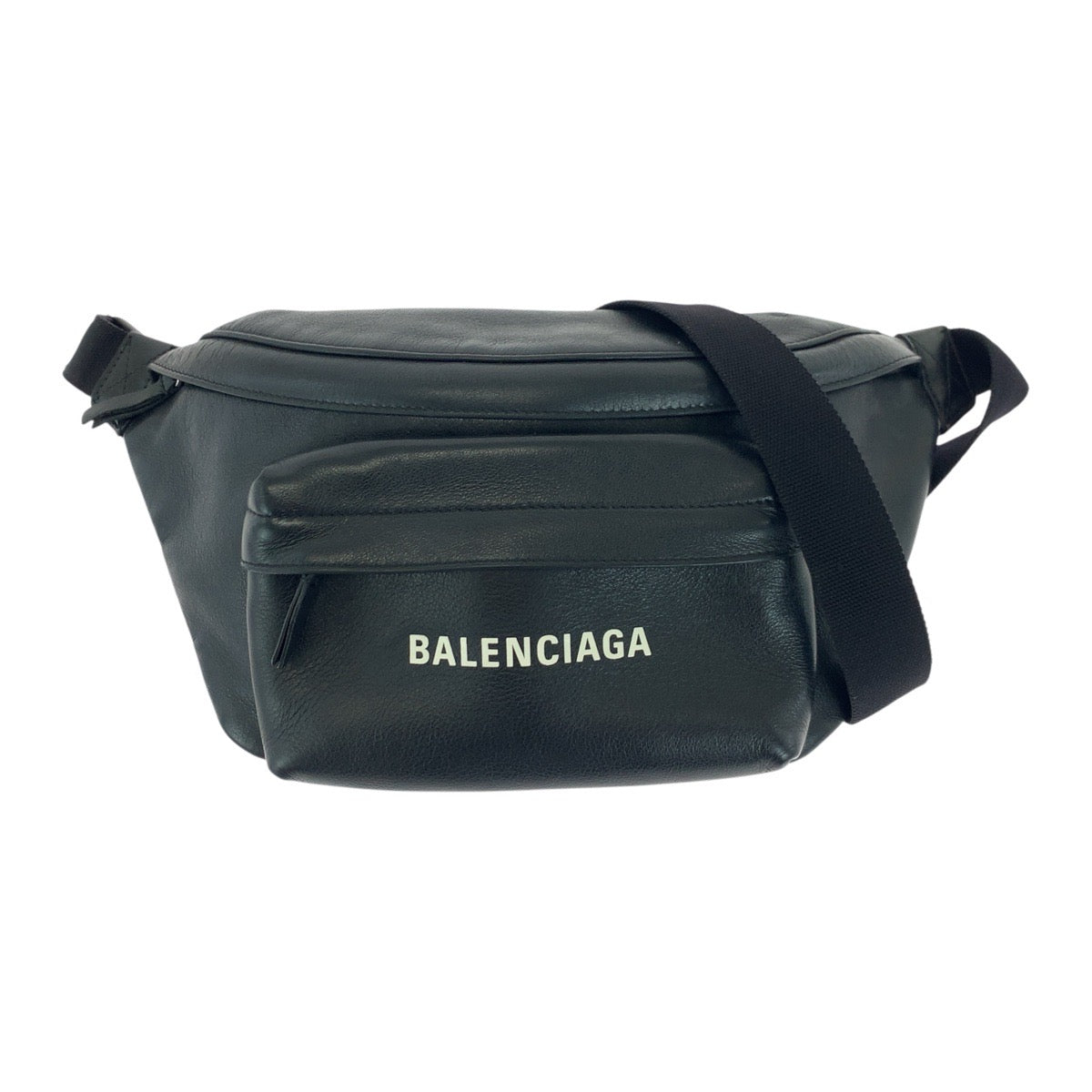 19047
BALENCIAGA バレンシアガ エブリデイ ロゴプリント ブラック 黒 シルバー金具 レザー 552376 ボディバッグ ウエストバッグ 男女兼用 メンズ ABP75