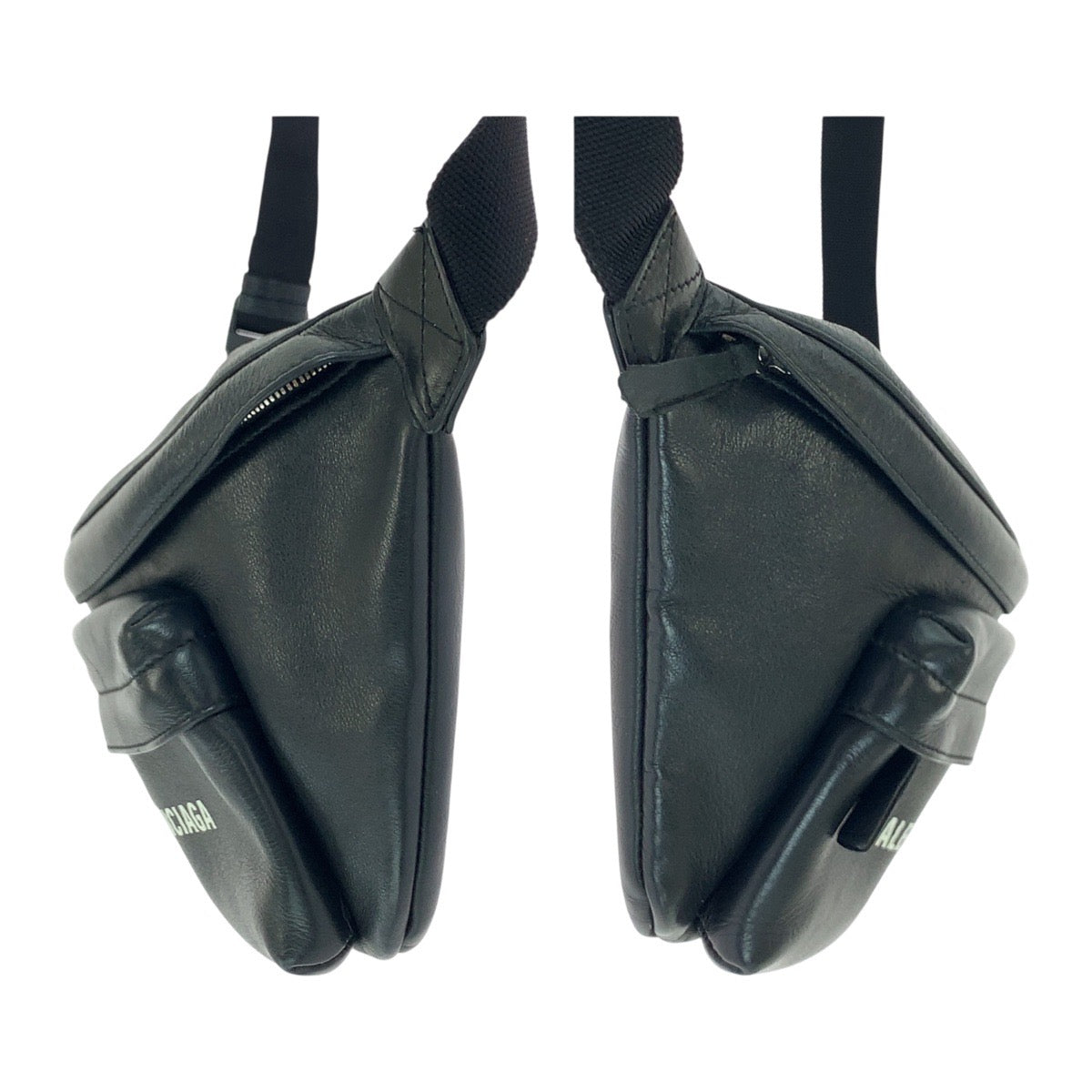 19047
BALENCIAGA バレンシアガ エブリデイ ロゴプリント ブラック 黒 シルバー金具 レザー 552376 ボディバッグ ウエストバッグ 男女兼用 メンズ ABP75