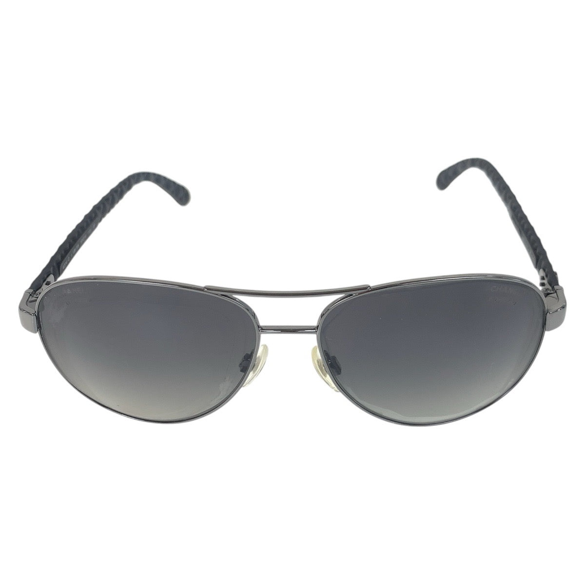 19051
CHANEL シャネル ココマーク ブラック 黒 シルバー メタル / ラバー 4204-Q c.108/S8 58◻︎14 135 3P サングラス 男女兼用 ティアドロップ メンズ AB16