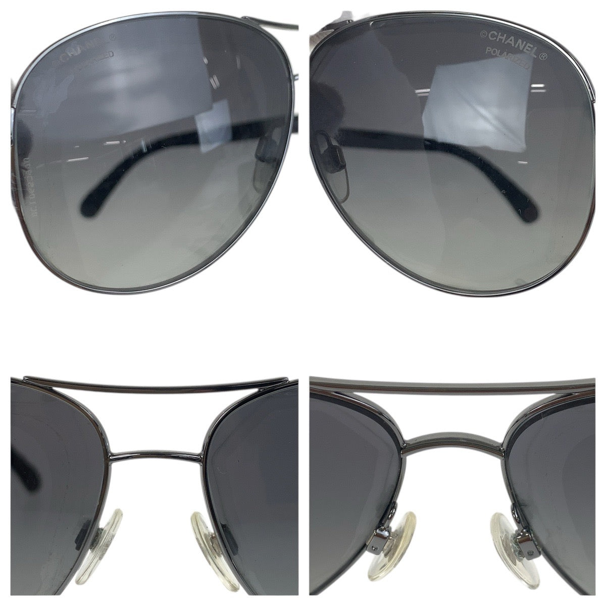 19051
CHANEL シャネル ココマーク ブラック 黒 シルバー メタル / ラバー 4204-Q c.108/S8 58◻︎14 135 3P サングラス 男女兼用 ティアドロップ メンズ AB16