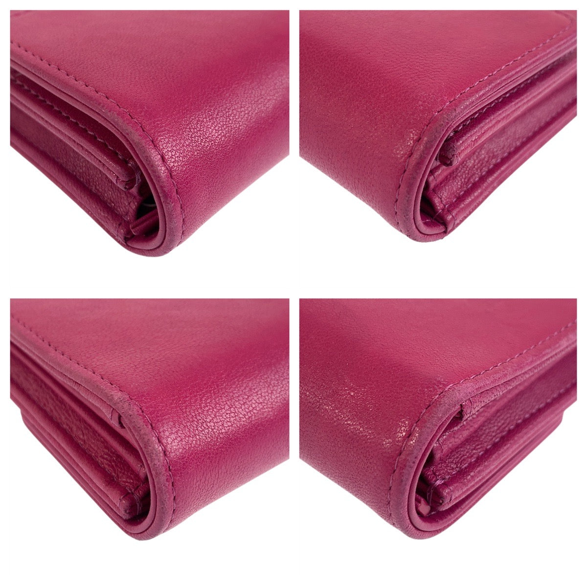 19052
CHANEL シャネル ココマーク ピンク ゴールド金具 レザー 長財布 ロングウォレット レディース ABP60