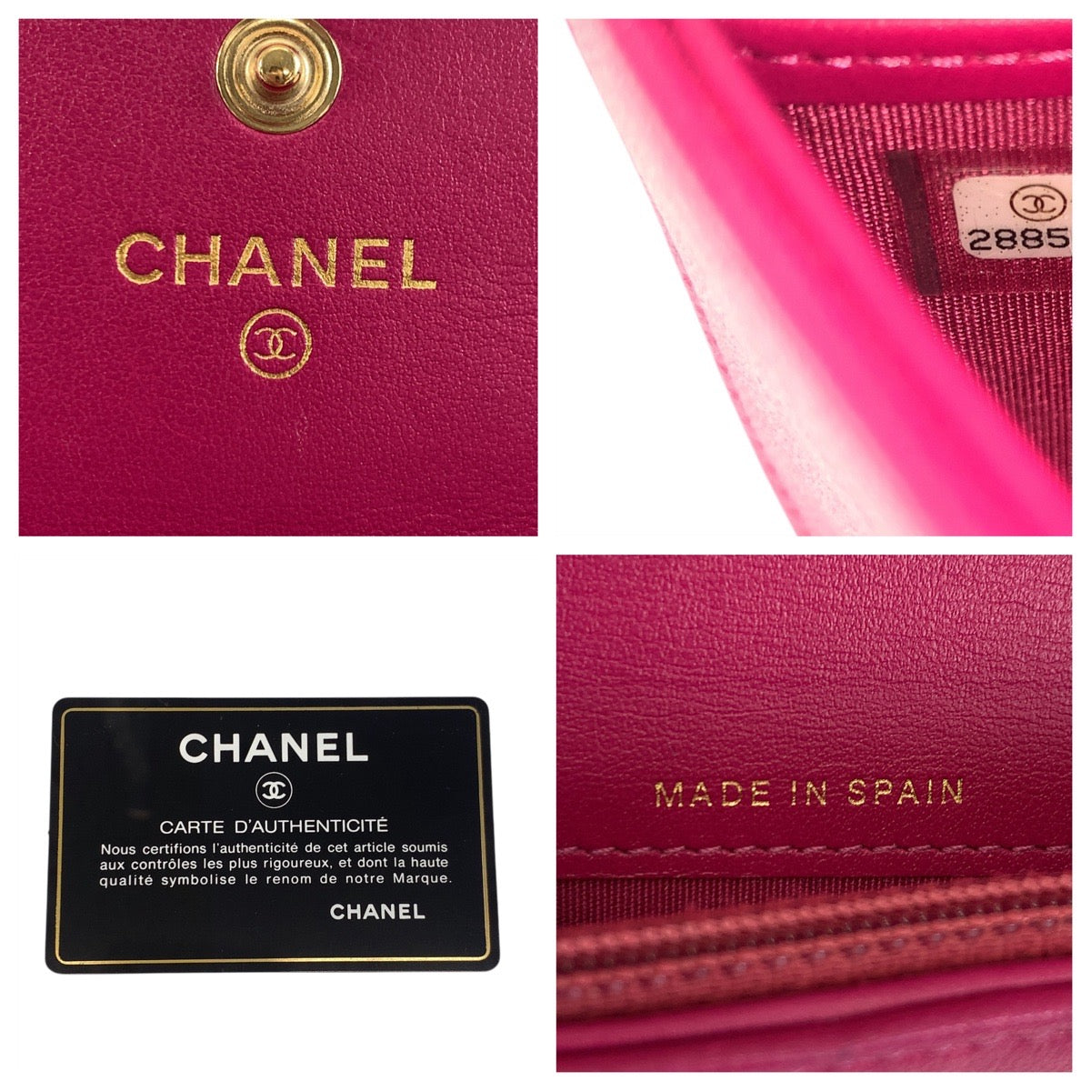 19052
CHANEL シャネル ココマーク ピンク ゴールド金具 レザー 長財布 ロングウォレット レディース ABP60