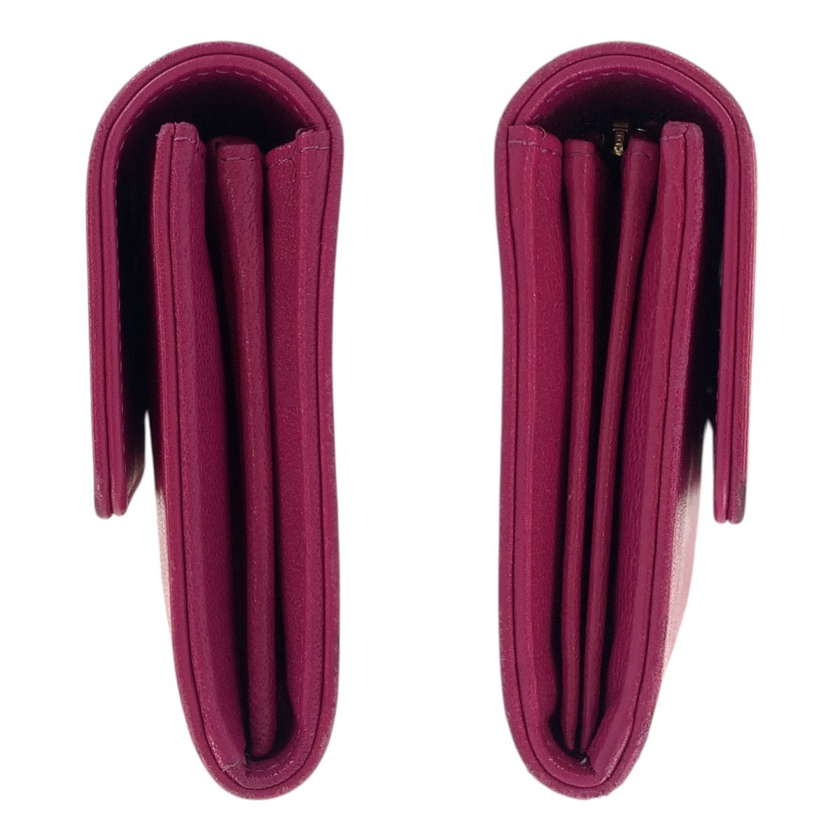 19052
CHANEL シャネル ココマーク ピンク ゴールド金具 レザー 長財布 ロングウォレット レディース ABP60