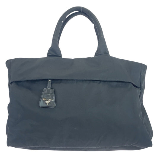 19053
PRADA プラダ テスート 三角ロゴプレート ブラック 黒 シルバー金具 ナイロン トートバッグ ショルダーバッグ メンズ AB48
