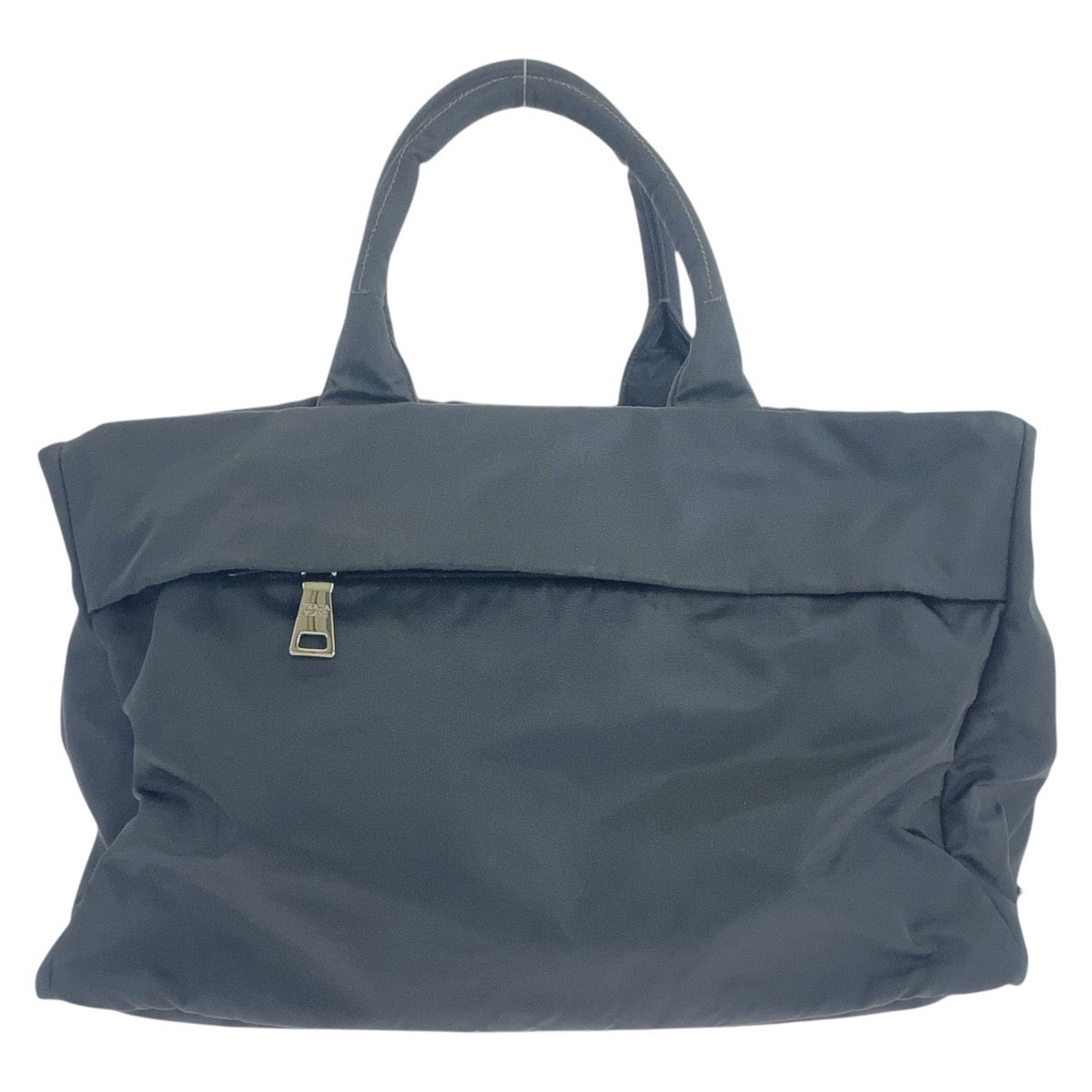 19053
PRADA プラダ テスート 三角ロゴプレート ブラック 黒 シルバー金具 ナイロン トートバッグ ショルダーバッグ メンズ AB48