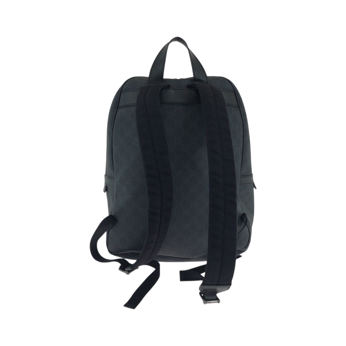 19054
GUCCI グッチ ブラック 黒 グレー シルバー金具 GGスプリームキャンバス 322069 リュックサック バックパック  メンズ ABP75