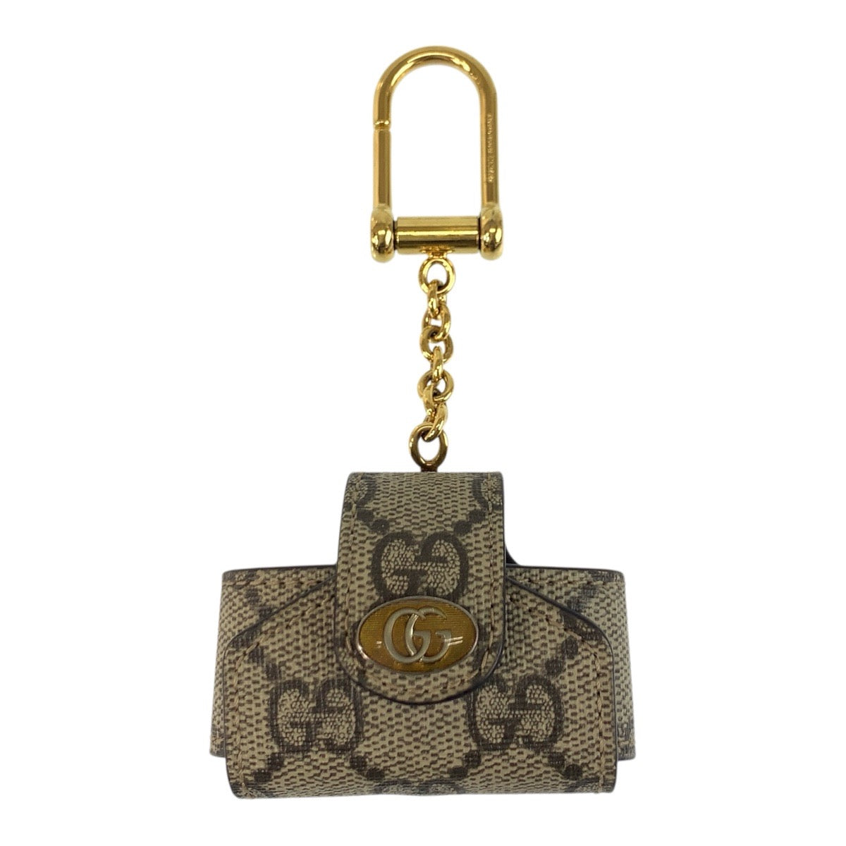 19057
GUCCI グッチ ベージュ ゴールド金具 GGスプリームキャンバス 631633 エアポッズケース 男女兼用  レディース A14