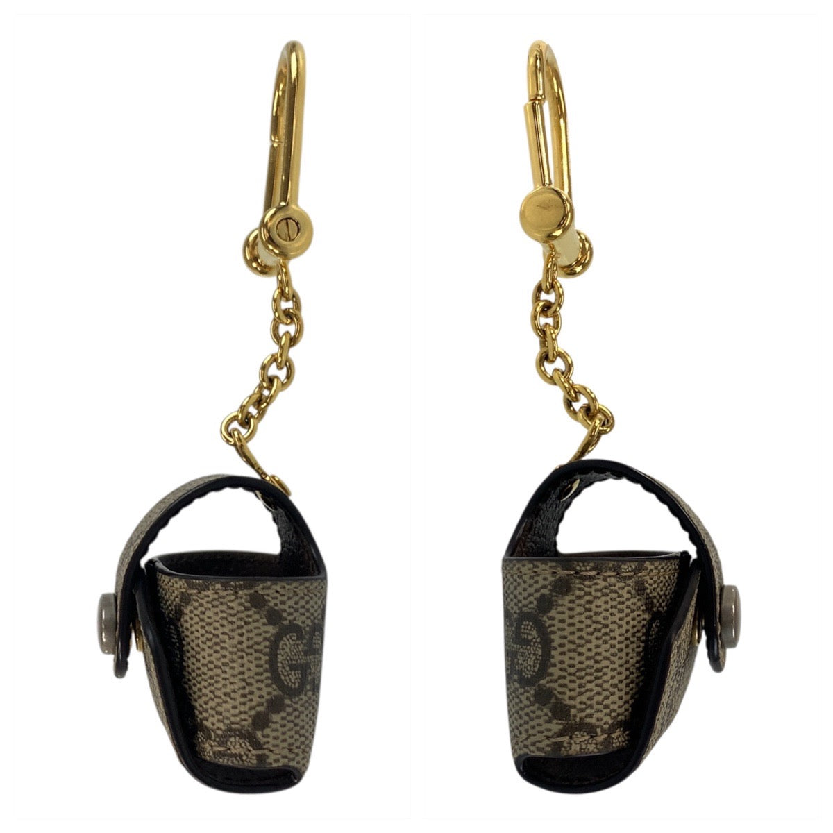 19057
GUCCI グッチ ベージュ ゴールド金具 GGスプリームキャンバス 631633 エアポッズケース 男女兼用  レディース A14