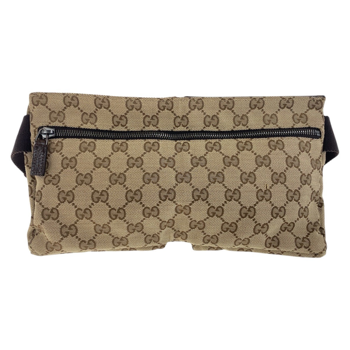 19058
GUCCI グッチ ベージュ ブラウン シルバー金具 GGキャンバス / レザー 28566 ボディバッグ ウエストポーチ 男女兼用  メンズ A46