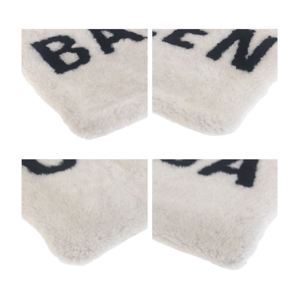 19059
BALENCIAGA バレンシアガ シアリングロゴ ホワイト シルバー金具 ムートン 492681 クラッチバッグ 男女兼用 メンズ A70