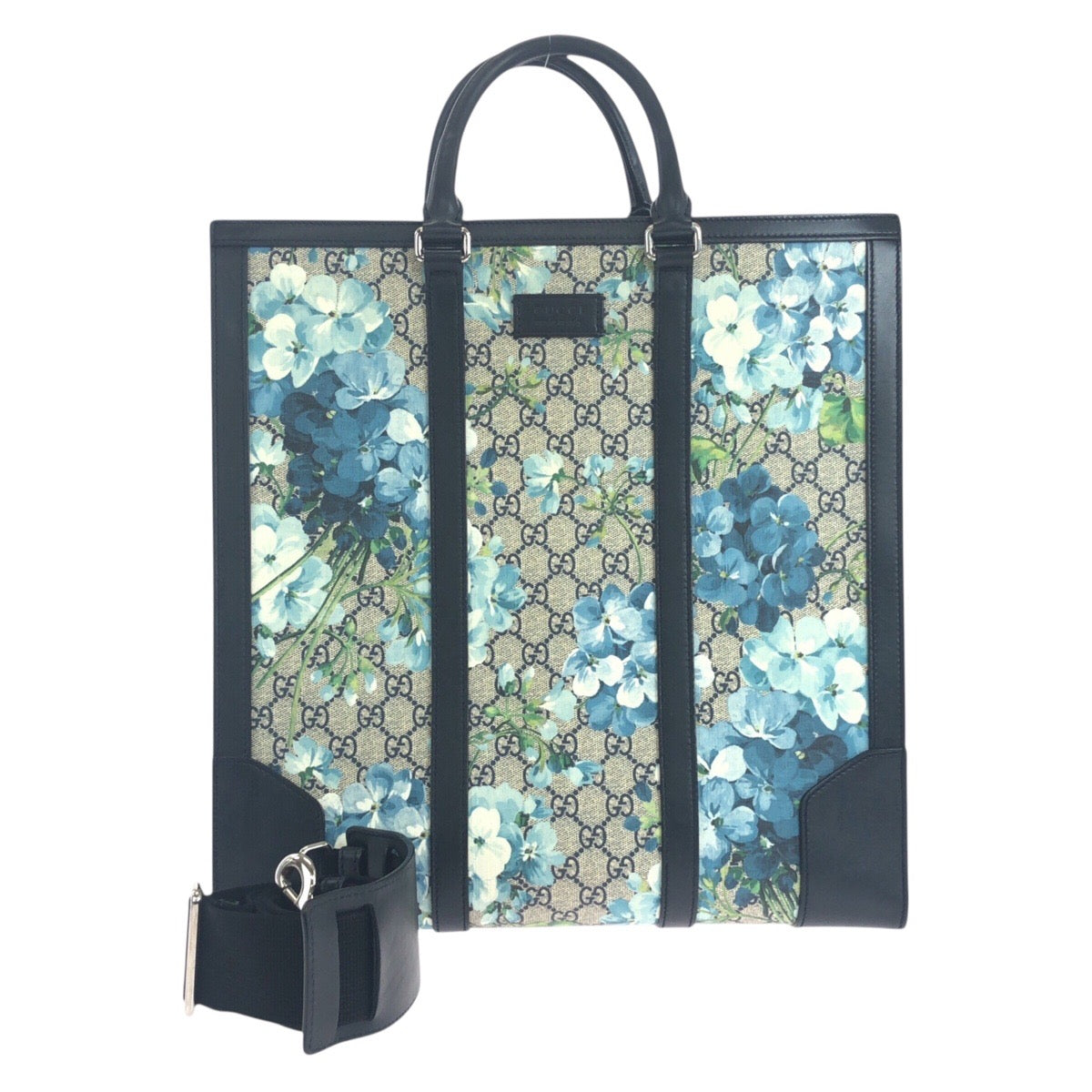 19063
GUCCI グッチ GGブルームス ネイビー シルバー金具 GGスプリームキャンバス / レザー 406387 トートバッグ ショルダーバッグ 2WAY  レディース ABP92