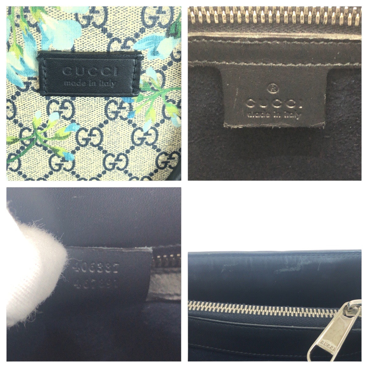 19063
GUCCI グッチ GGブルームス ネイビー シルバー金具 GGスプリームキャンバス / レザー 406387 トートバッグ ショルダーバッグ 2WAY  レディース ABP92
