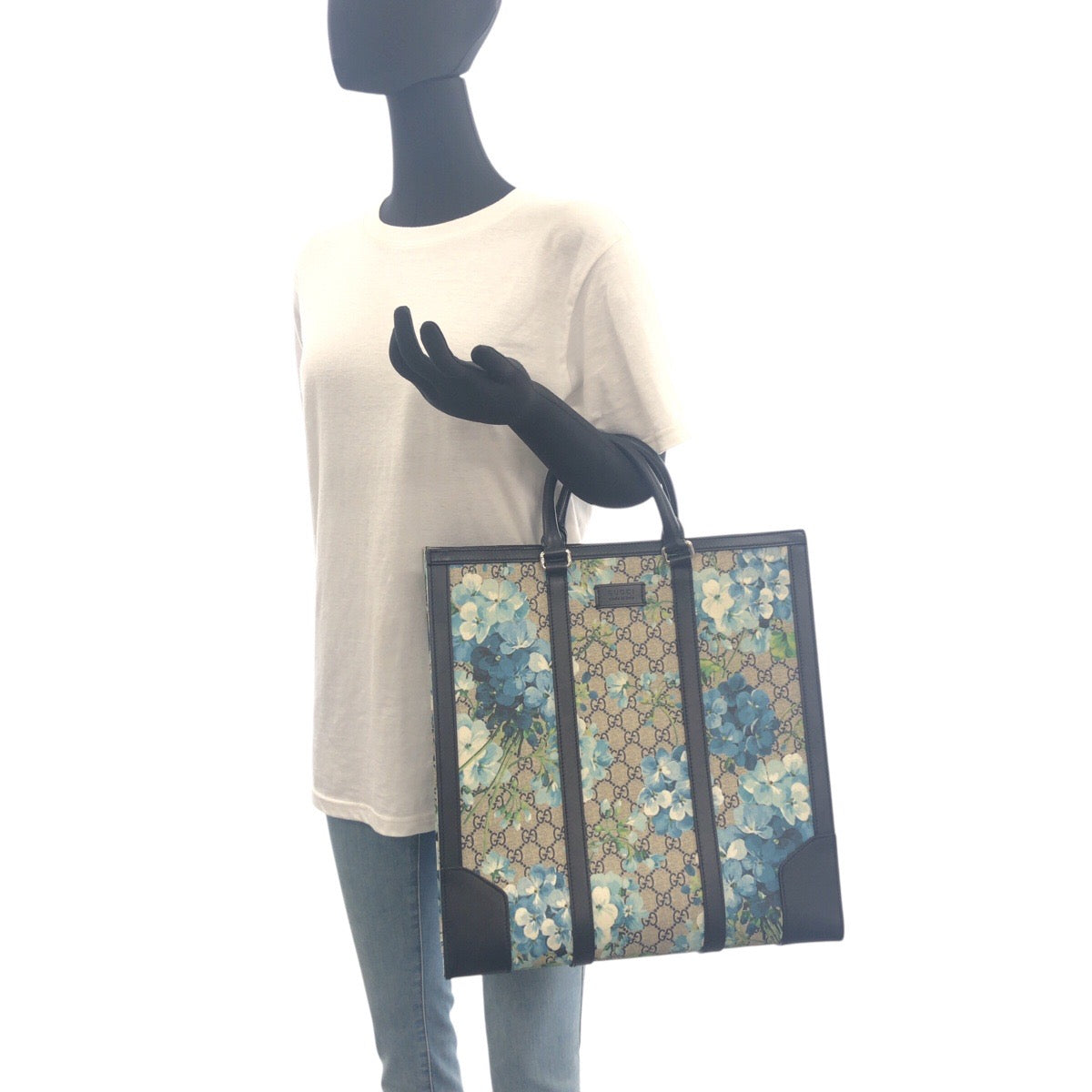 19063
GUCCI グッチ GGブルームス ネイビー シルバー金具 GGスプリームキャンバス / レザー 406387 トートバッグ ショルダーバッグ 2WAY  レディース ABP92