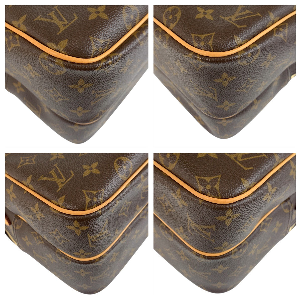 19067
LOUIS VUITTON ルイヴィトン モノグラム リポーターGM ブラウン ゴールド金具 PVC M45252 ショルダーバッグ メッセンジャーバッグ メンズ A118