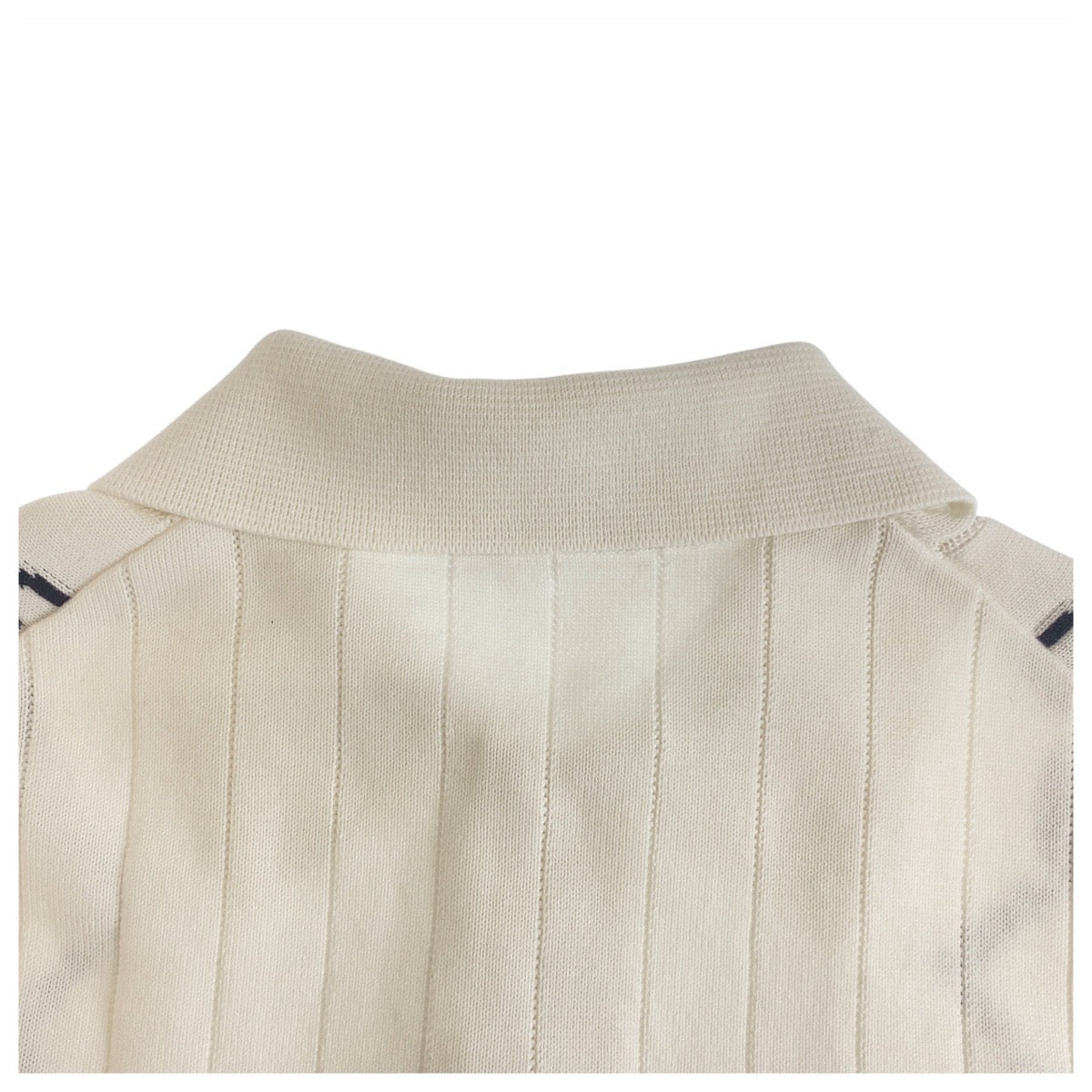 19071
GUCCI グッチ GGインターシャ ホワイト ブラック コットン ポロシャツ メンズ SA54