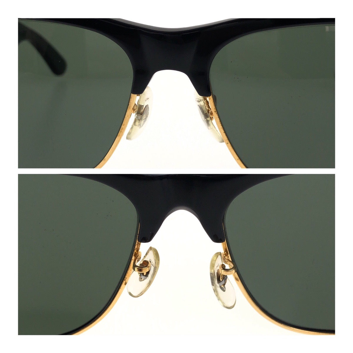 19073
Ray-Ban レイバン ヴィンテージ B&L RAY-BAN U.S.A WAYFARER MAX ブラック 黒 ゴールド プラスチック / ガラス サングラス ウェリントン メンズ AB28