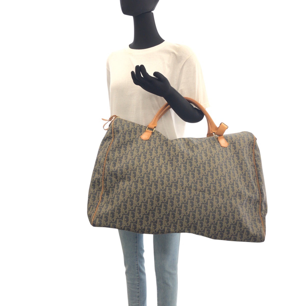 19074
Dior ディオール ヴィンテージ トロッター ネイビー ブラウン ゴールド金具 レザー ボストンバッグ  レディース AB56