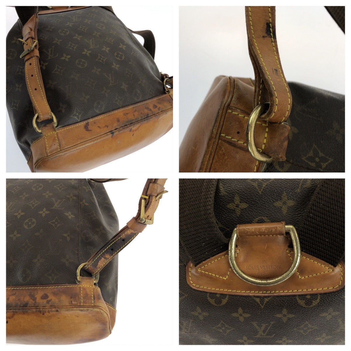 19075
LOUIS VUITTON ルイヴィトン モノグラム モンスリGM ブラウン ゴールド金具 PVC M51135 リュックサック バックパック  レディース B44