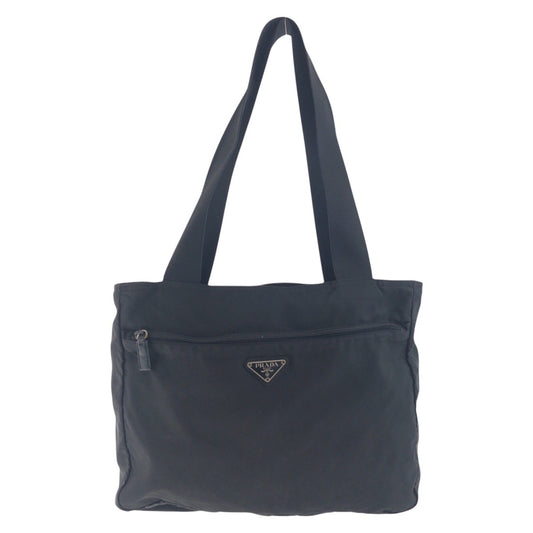 19078
PRADA プラダ テスート 三角ロゴプレート ブラック 黒 シルバー金具 ナイロン トートバッグ ショルダーバッグ レディース AB16