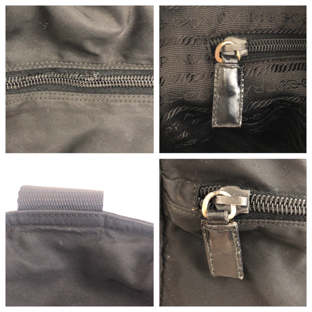 19078
PRADA プラダ テスート 三角ロゴプレート ブラック 黒 シルバー金具 ナイロン トートバッグ ショルダーバッグ レディース AB16