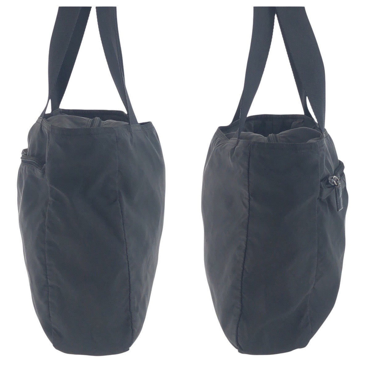 19078
PRADA プラダ テスート 三角ロゴプレート ブラック 黒 シルバー金具 ナイロン トートバッグ ショルダーバッグ レディース AB16