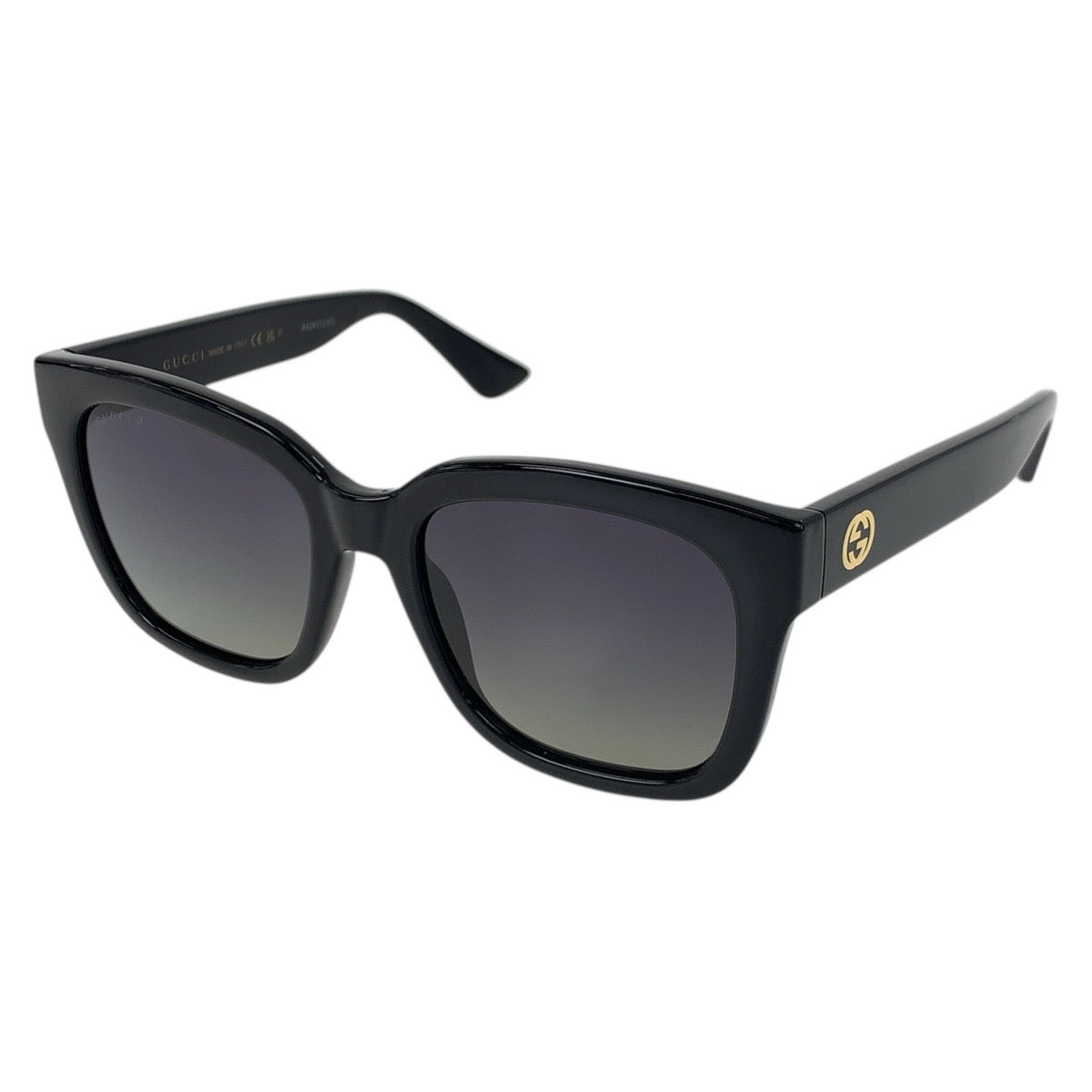 19082
GUCCI グッチ インターロッキング ブラック 黒 ゴールド金具 プラスチック GG1338S 002 54◻︎19-140 M サングラス 男女兼用 ウェリントン  メンズ A20