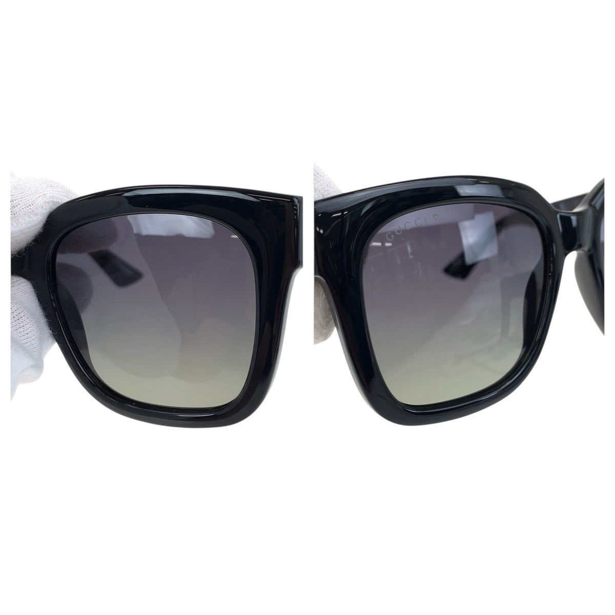 19082
GUCCI グッチ インターロッキング ブラック 黒 ゴールド金具 プラスチック GG1338S 002 54◻︎19-140 M サングラス 男女兼用 ウェリントン  メンズ A20