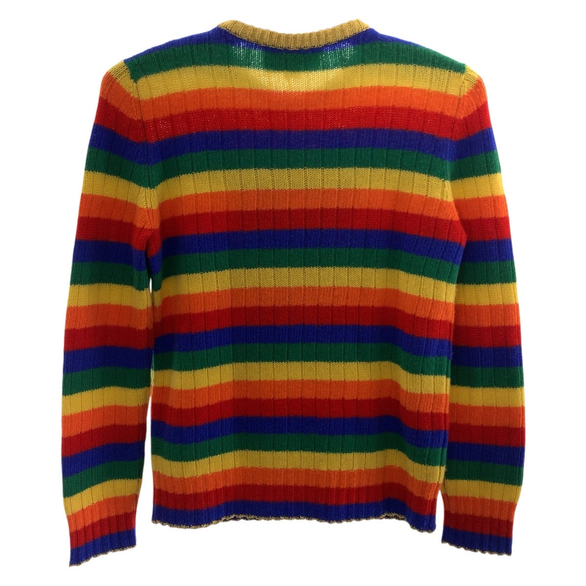 19084
GUCCI グッチ テディベア レインボー サイズM マルチカラー ウール / カシミヤ 501393 ニット カットソー セーター レディース A42