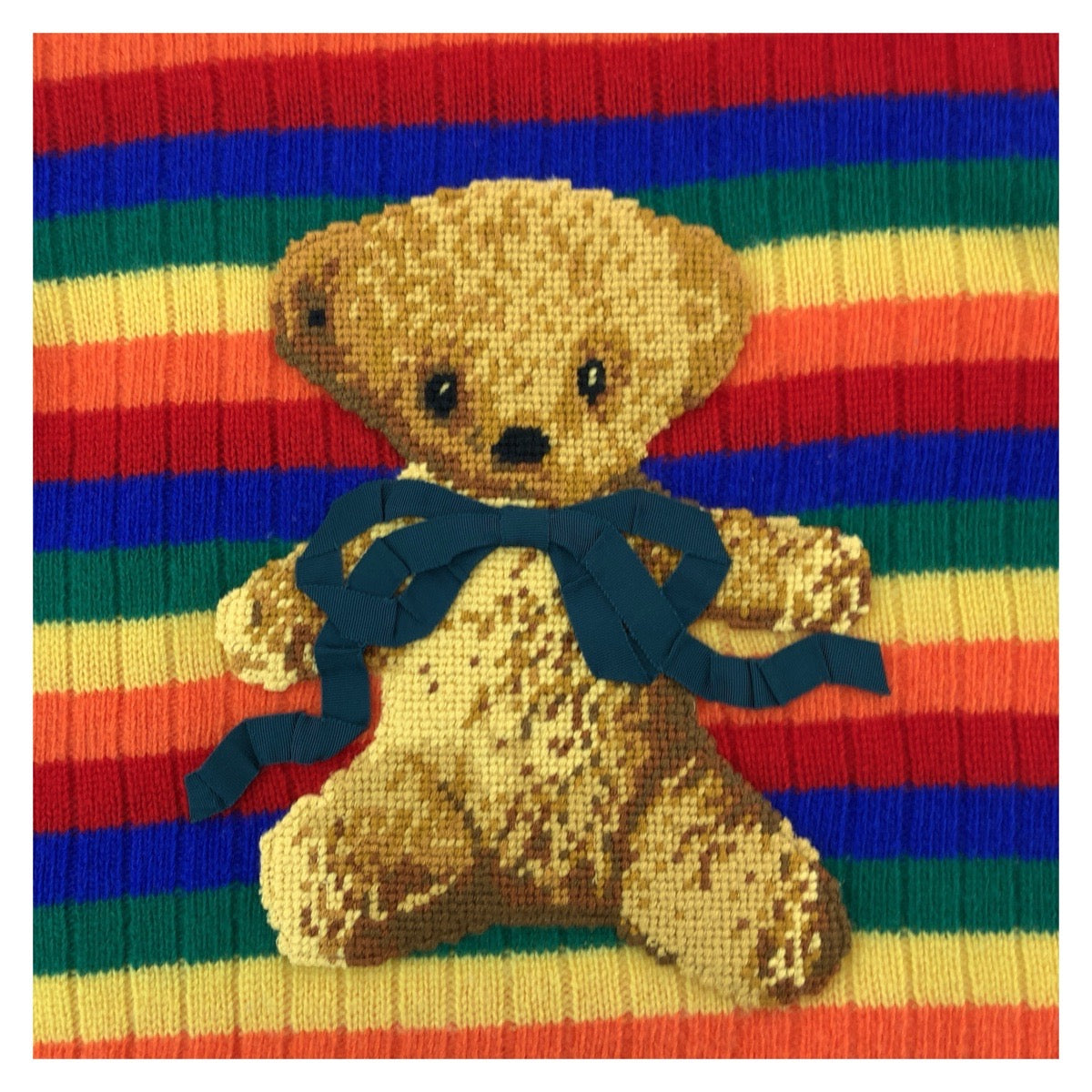 19084
GUCCI グッチ テディベア レインボー サイズM マルチカラー ウール / カシミヤ 501393 ニット カットソー セーター レディース A42