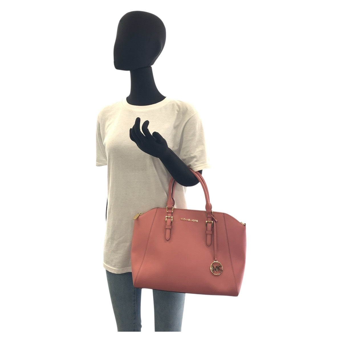 19094
Michael Kors マイケルコース シアラ ピンク ゴールド金具 レザー 35H5GC6S3L ハンドバッグ ショルダーバッグ 2way レディース A20