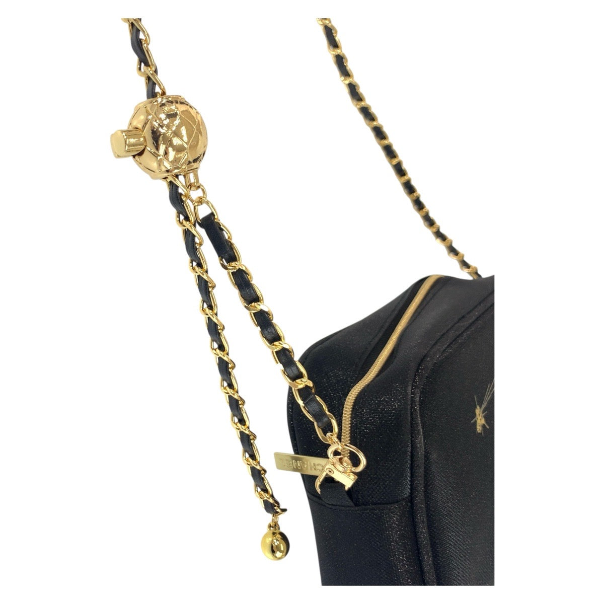 19100
CHANEL シャネル ココマーク ブラック ゴールド金具 ポリウレタン / ポリエステル ショルダーバッグ ポシェット ポーチ  レディース