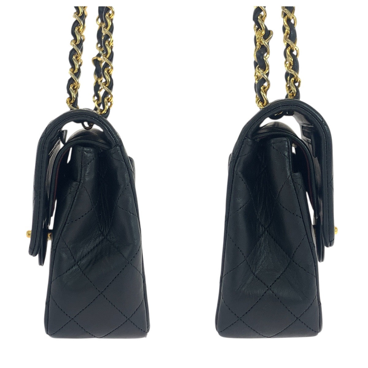 19102
CHANEL シャネル マトラッセ23 ダブルフラップ ココマーク ターンロック ブラック 黒 ゴールド金具 ラムスキン チェーンショルダーバッグ レディース ABP440
