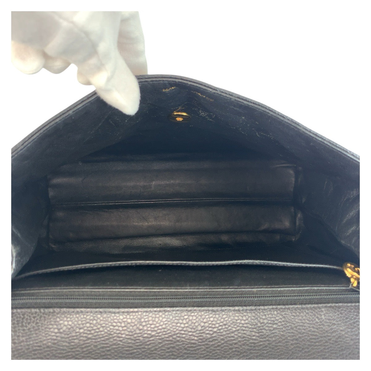 19103
CHANEL シャネル マトラッセ トップハンドル ココマーク ターンロック ブラック 黒 ゴールド金具 キャビアスキン ハンドバッグ  レディース ABP240
