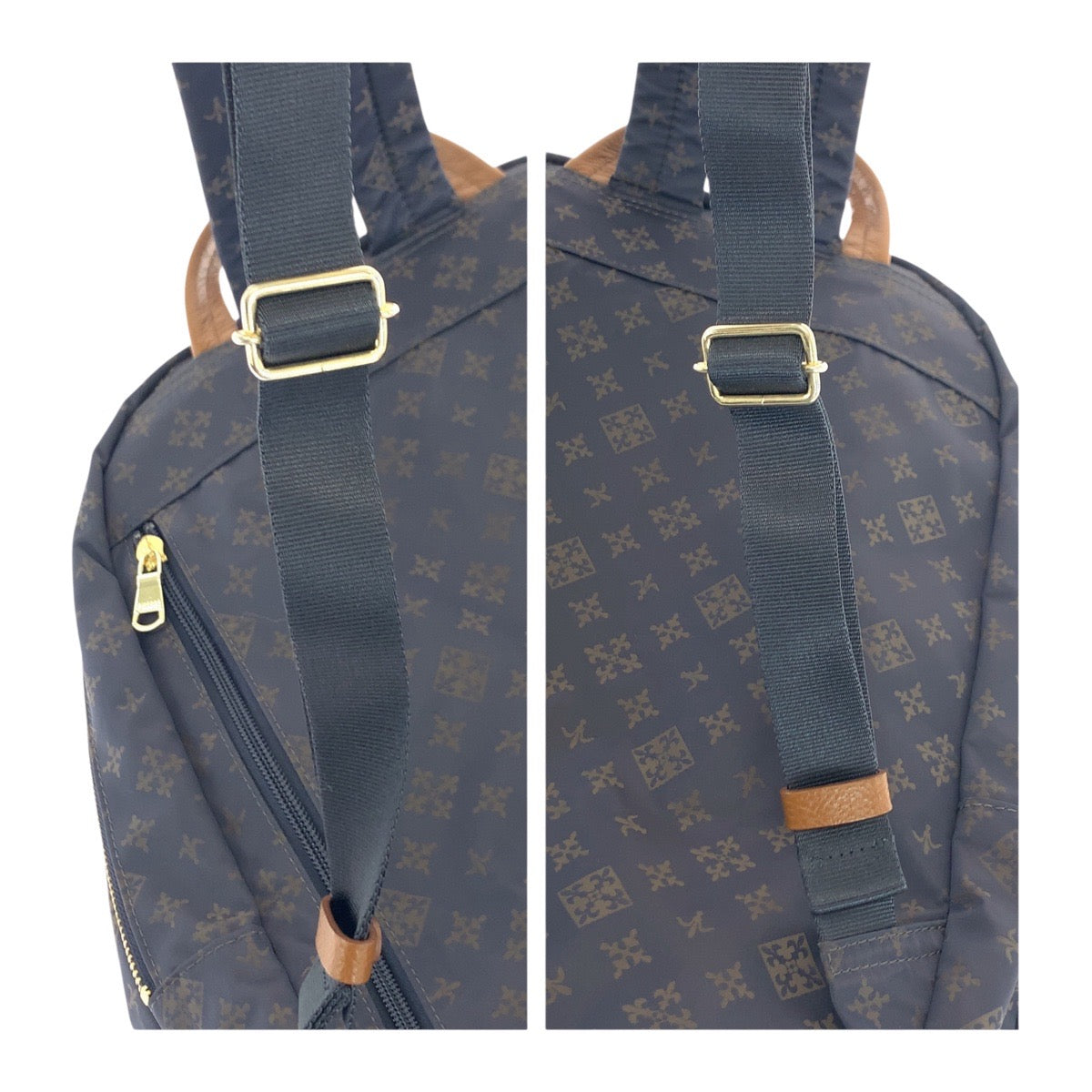 19104
russet ラシット グレー ブラウン ゴールド金具 ナイロン バックパック リュック  レディース A16