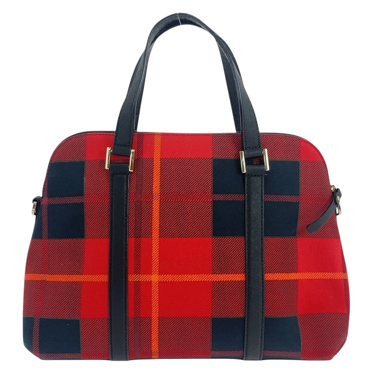 19106
Kate Spade Red Black Silver Hardware Canvas / Leather Handbag Shoulder Bag 2WAY Women's ABP12