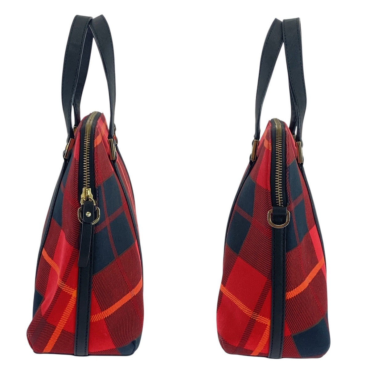 19106
Kate Spade Red Black Silver Hardware Canvas / Leather Handbag Shoulder Bag 2WAY Women's ABP12
