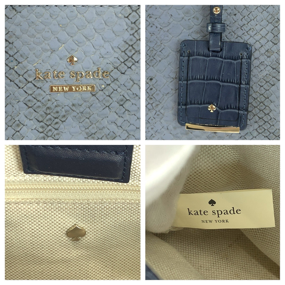 19107
Kate Spade ケイトスペード ブルー バイカラー ゴールド金具 レザー ハンドバッグ ショルダーバッグ 2WAY レディース AB12