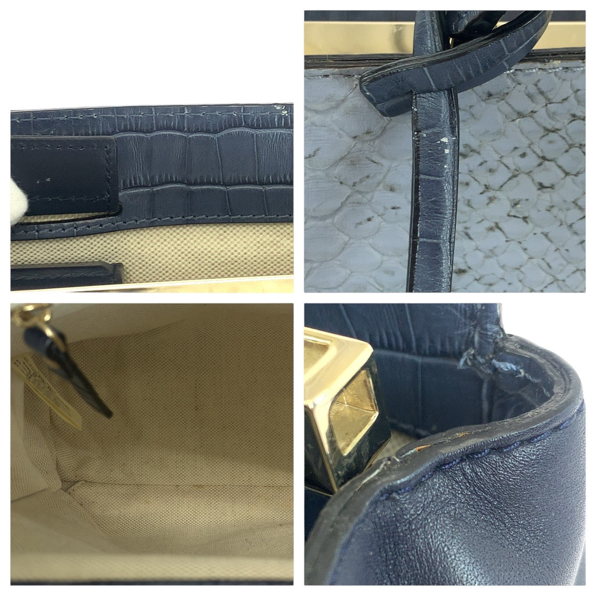 19107
Kate Spade ケイトスペード ブルー バイカラー ゴールド金具 レザー ハンドバッグ ショルダーバッグ 2WAY レディース AB12