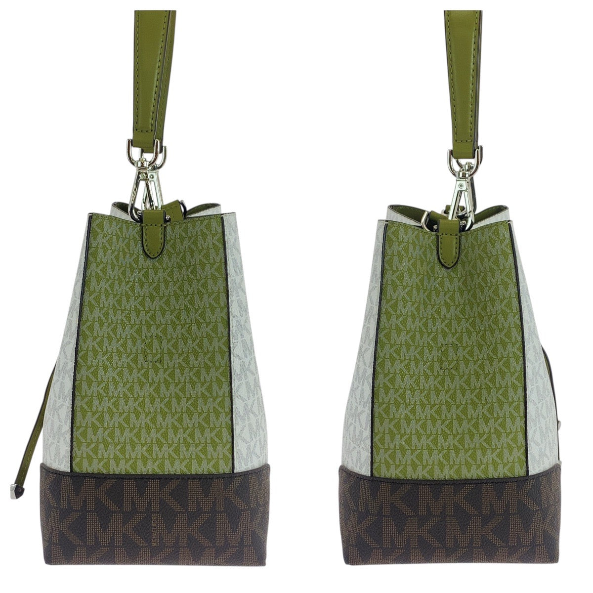19108
Michael Kors マイケルコース ホワイト マルチカラー シルバー金具 PVC ハンドバッグ ショルダーバッグ 2WAY  レディース A24