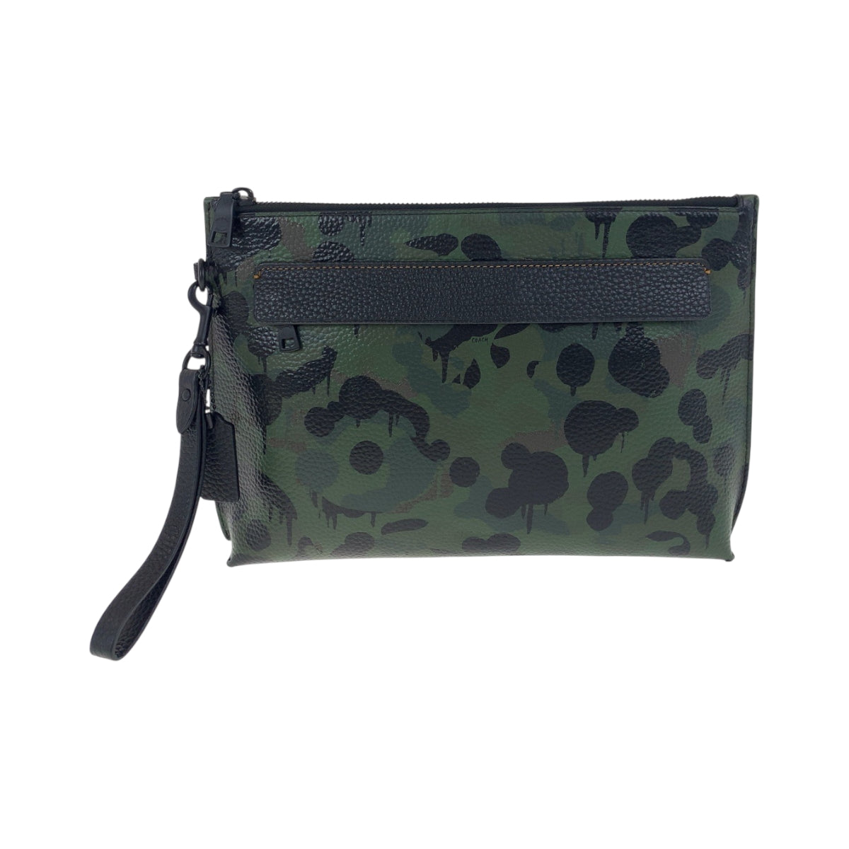 19109
COACH コーチ ワイルドビースト カーキ ブラック ブラック金具 レザー 659293 クラッチバッグ セカンドバッグ  メンズ