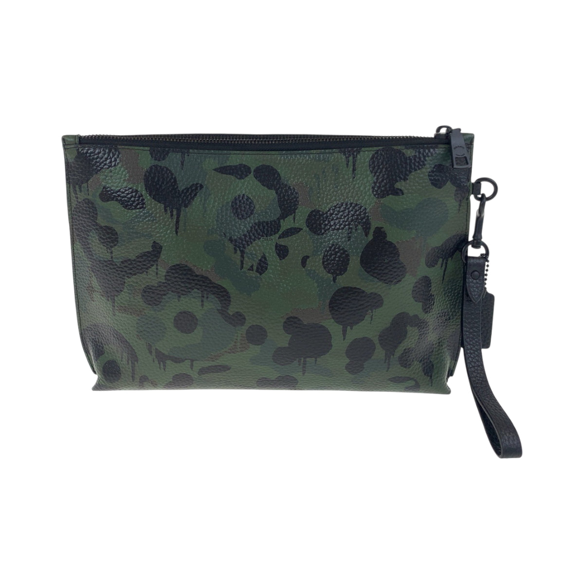 19109
COACH コーチ ワイルドビースト カーキ ブラック ブラック金具 レザー 659293 クラッチバッグ セカンドバッグ  メンズ