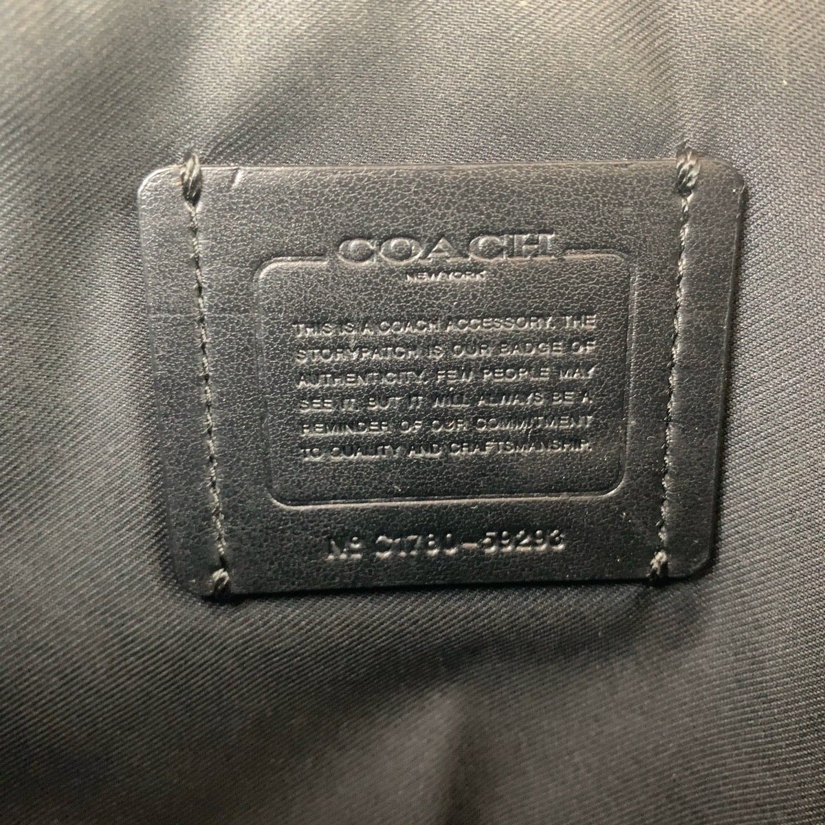 19109
COACH コーチ ワイルドビースト カーキ ブラック ブラック金具 レザー 659293 クラッチバッグ セカンドバッグ  メンズ