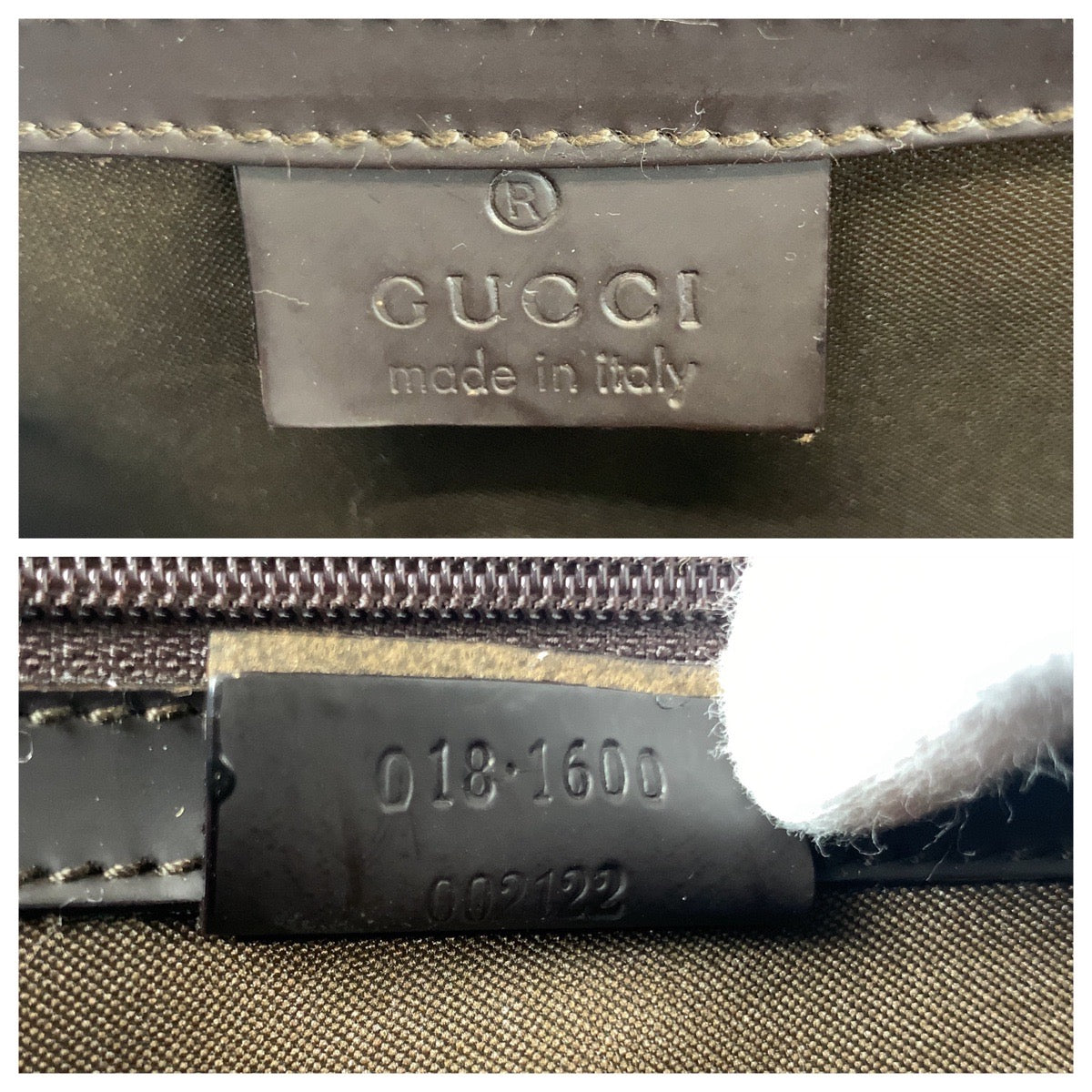 19110
GUCCI グッチ GG柄 ブラウン シルバー金具 ナイロン 018 1600 クラッチバッグ セカンドバッグ メンズ AB22