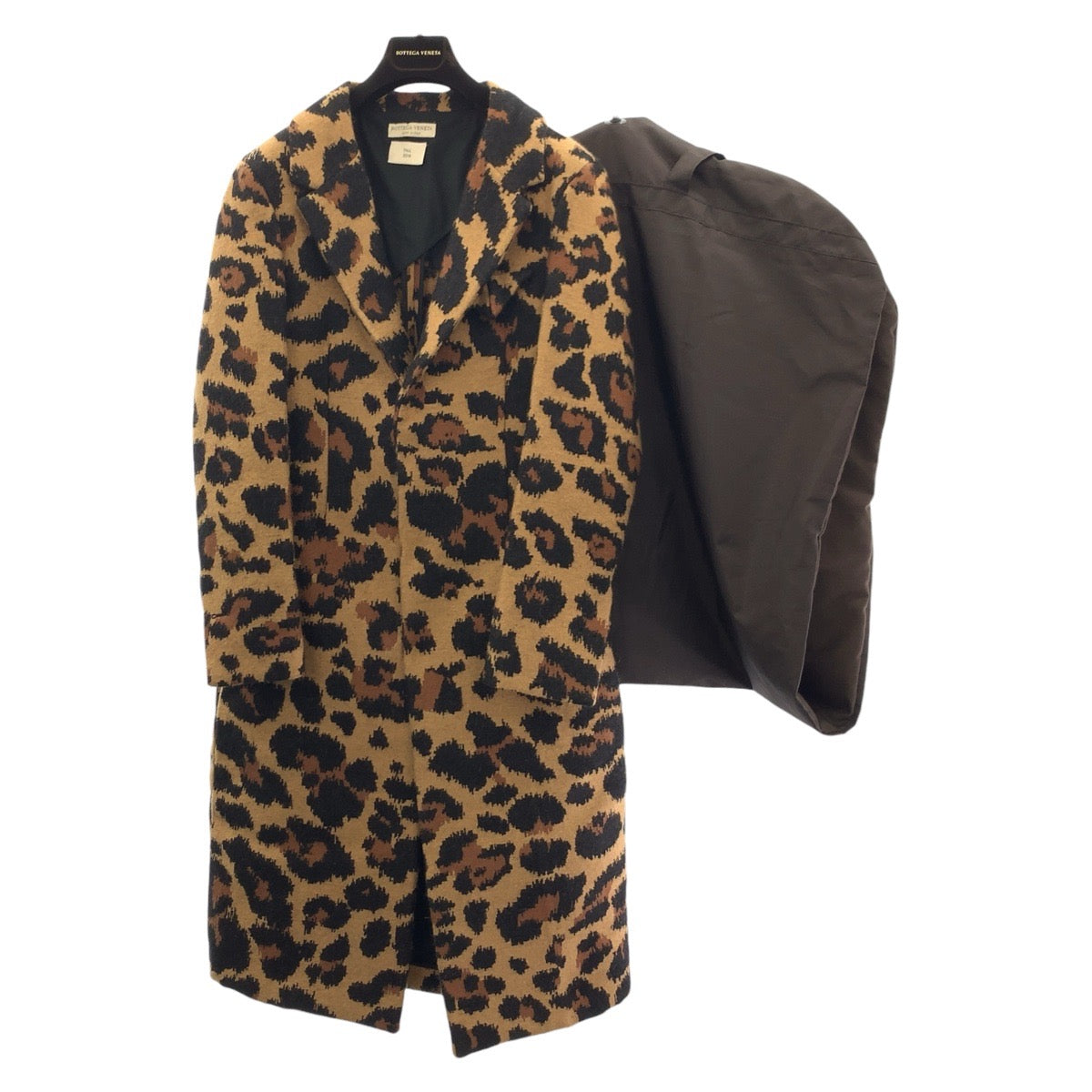 19112
BOTTEGAVENETA ボッテガヴェネタ レオパード サイズ38 ブラウン ナイロン / アクリル / モヘア コート テーラードコート チェスターコート レディース SA148