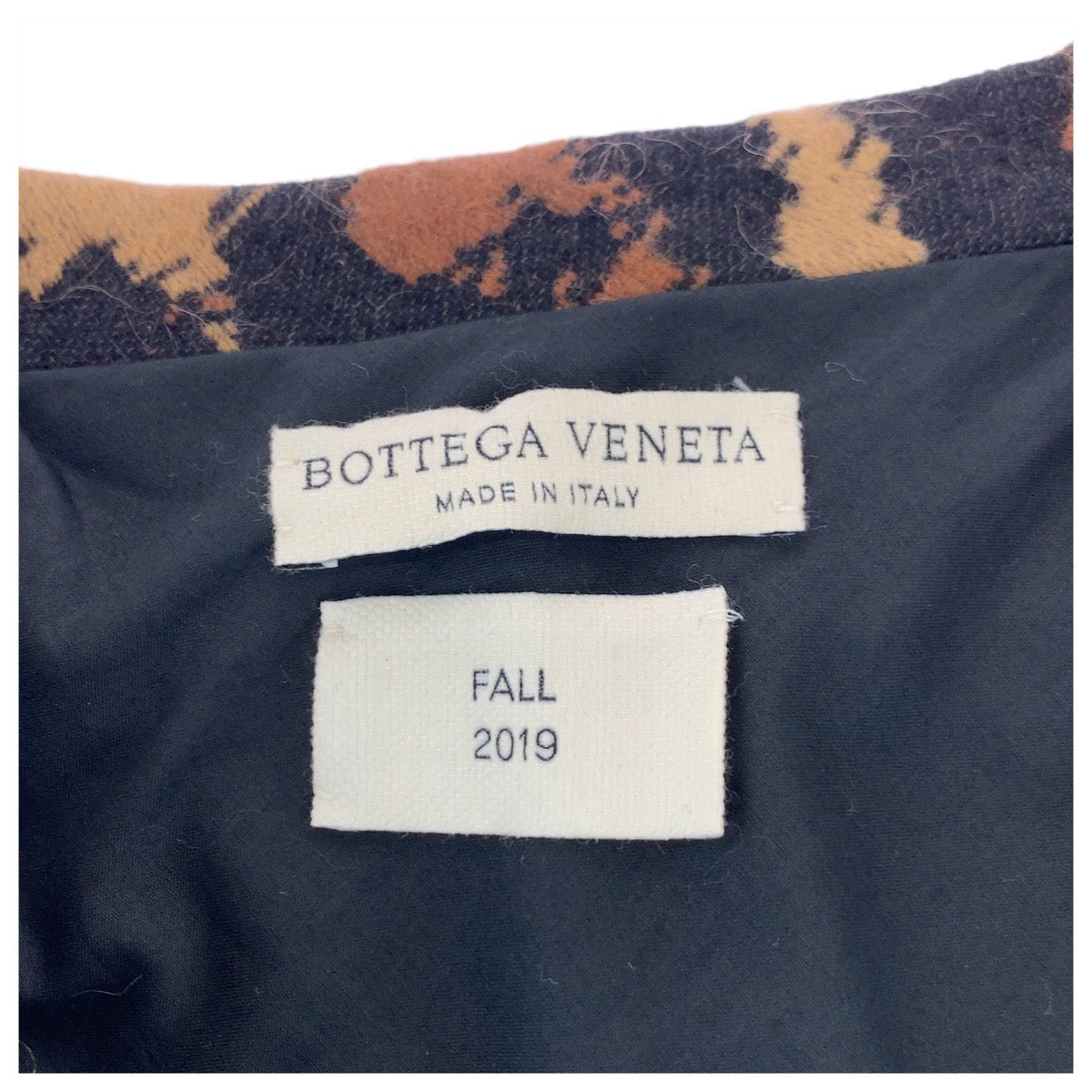 19112
BOTTEGAVENETA ボッテガヴェネタ レオパード サイズ38 ブラウン ナイロン / アクリル / モヘア コート テーラードコート チェスターコート レディース SA148