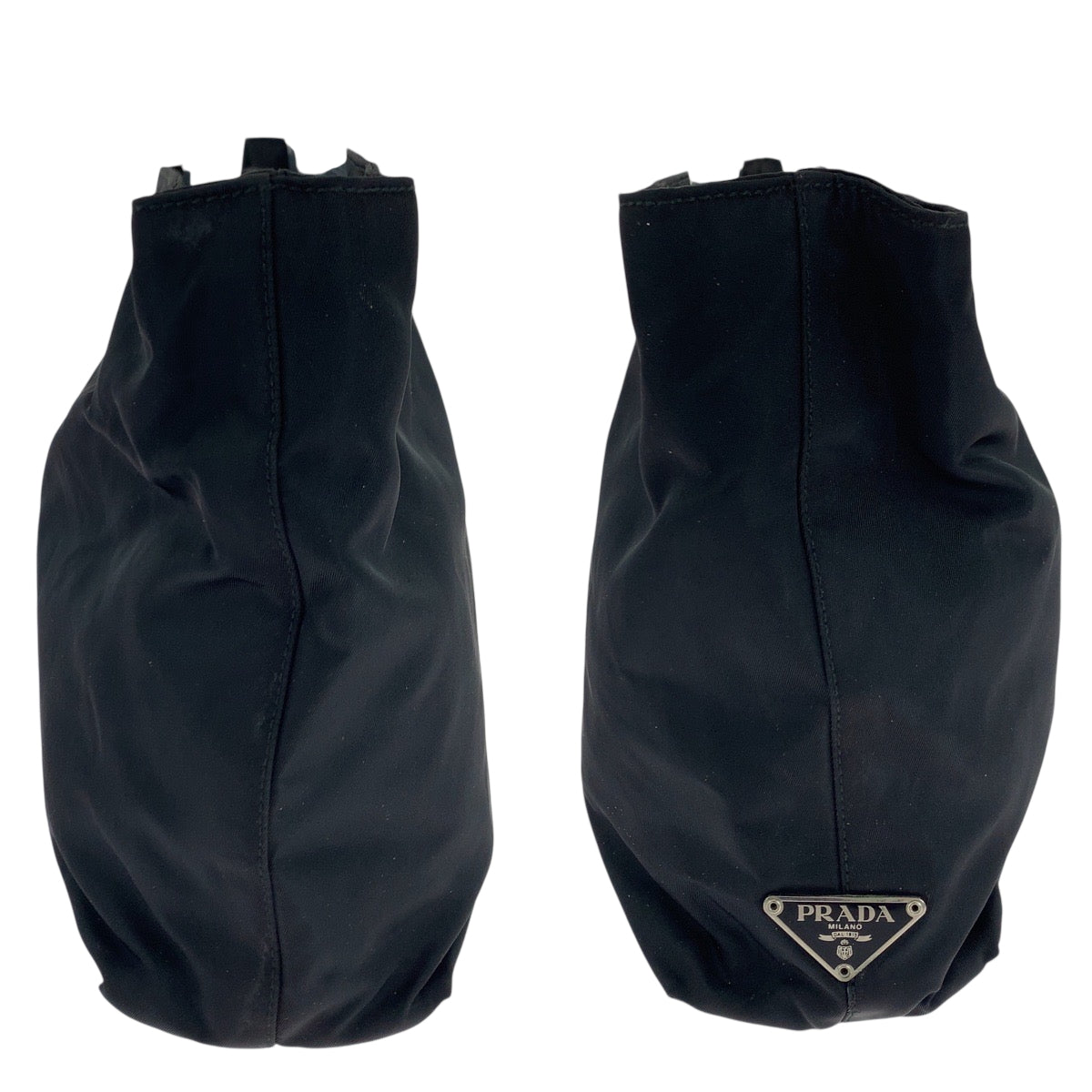 19114
PRADA プラダ テスート 三角ロゴプレート ブラック 黒 クリア ナイロン トートバッグ ハンドバッグ  レディース ABP24