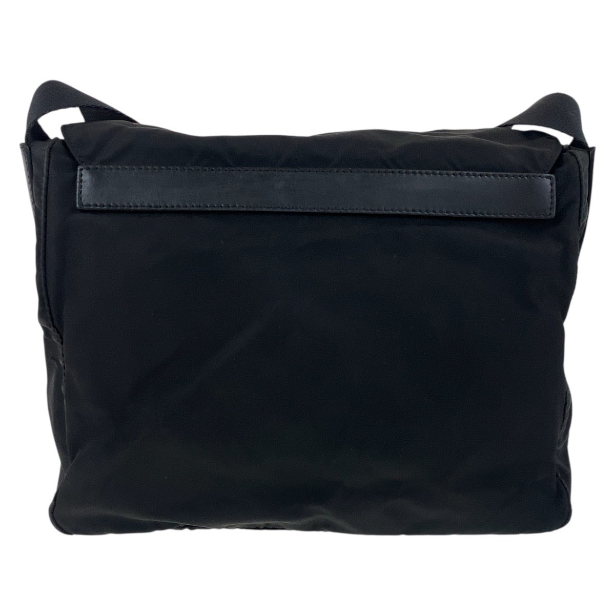 19116
PRADA プラダ テスート 三角ロゴプレート ブラック 黒 シルバー金具 ナイロン / レザー ショルダーバッグ ポシェット   レディース AB30