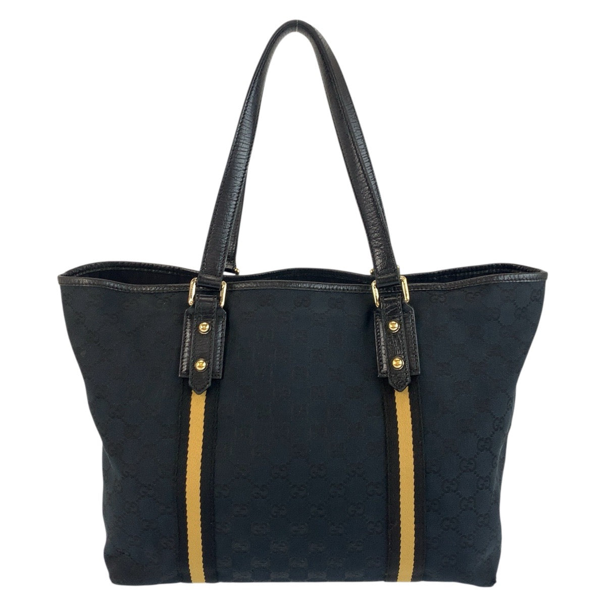 19117
GUCCI グッチ シェリーライン ブラック 黒 ゴールド金具 GGキャンバス 139260 トートバッグ ショルダーバッグ  レディース AB20